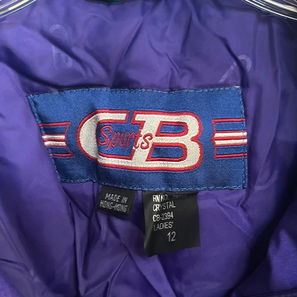 CB Sports Sz 12 Vintage Purple Ski Bib Snow Suit